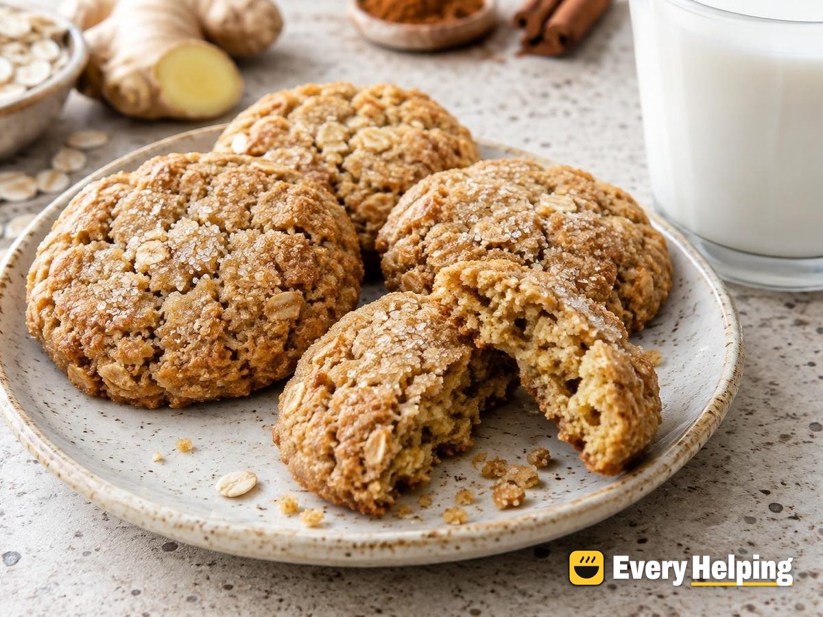 Double Ginger Oat Shortbread Rounds