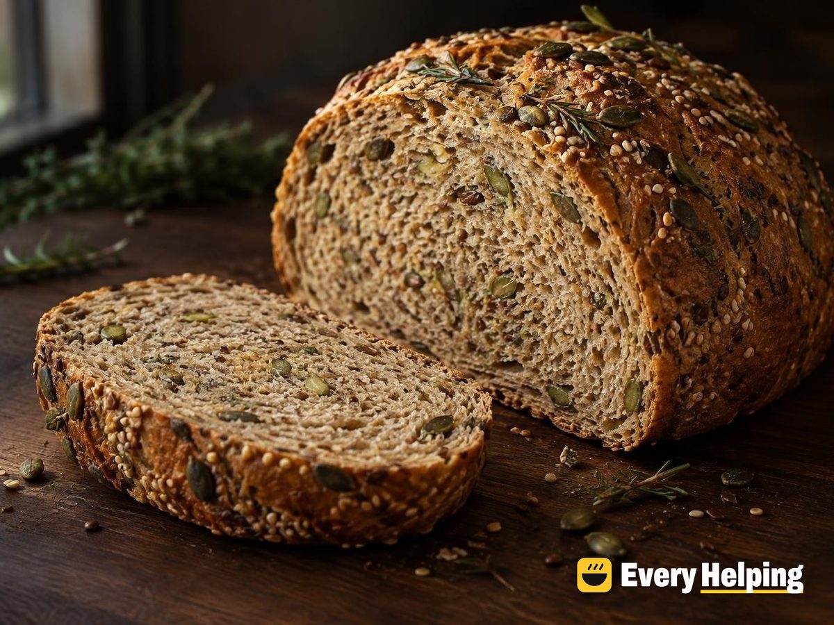 Soft Rosemary Thyme Whole Wheat Seed Boule