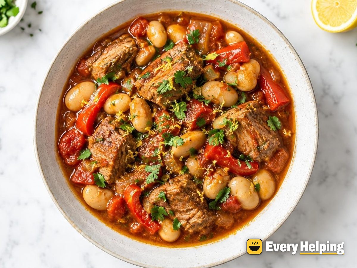 Paprika Pork Shoulder and Butter Bean Braise