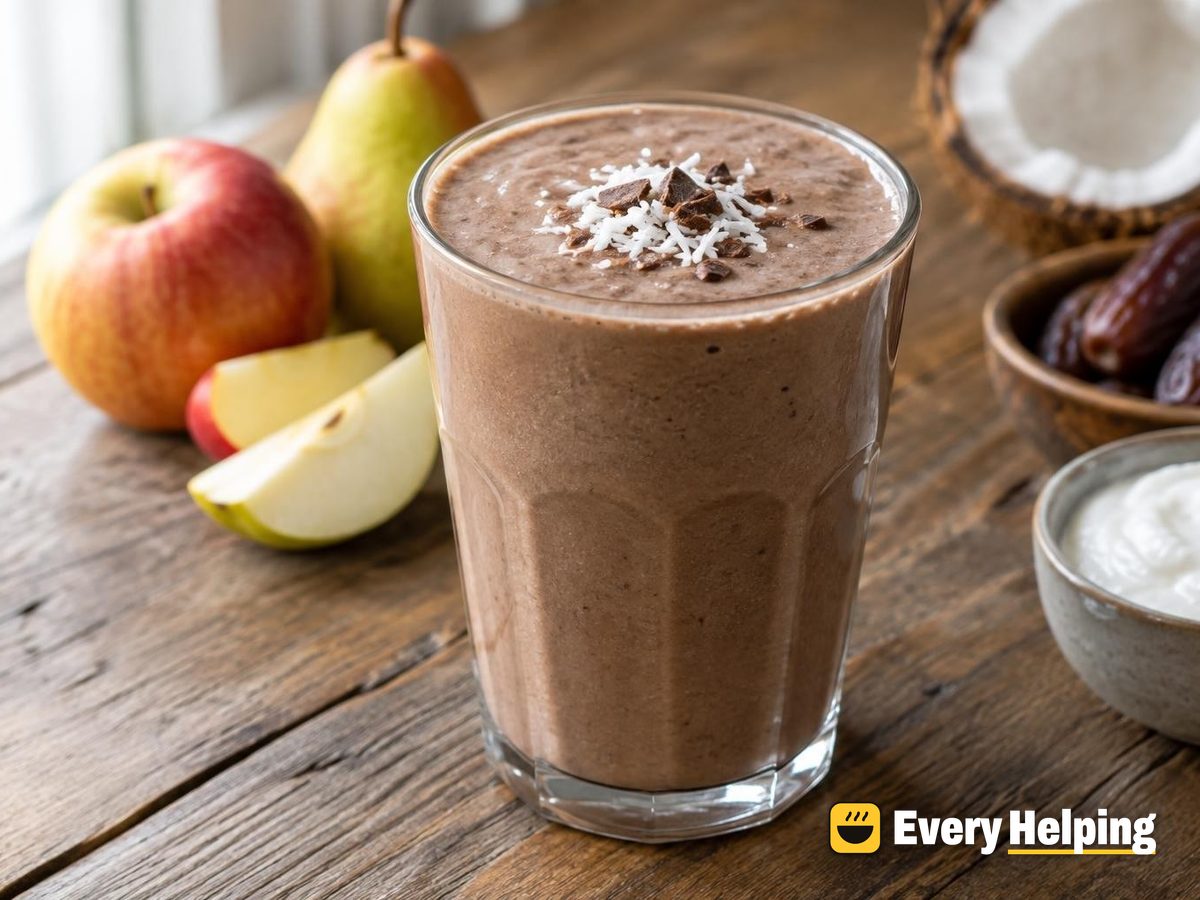 Chocolate Coconut Apple Pear Smoothie