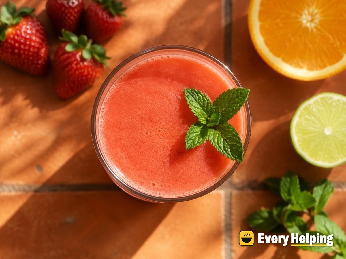 Strawberry-Orange Agua Fresca with Mint