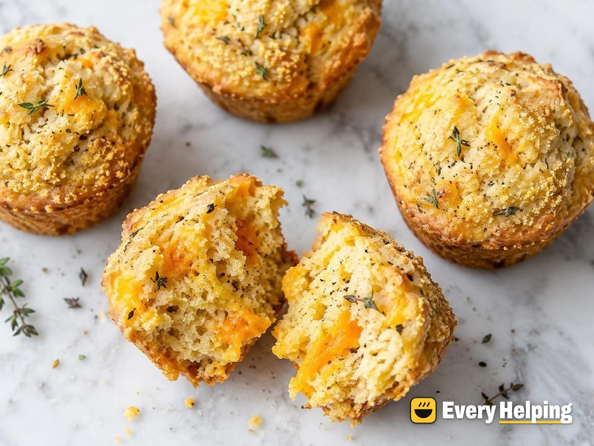 Cheddar Cornmeal Muffins with Thyme