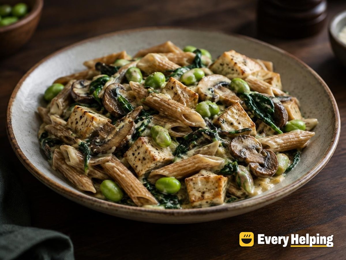 One-Pot Whole Wheat Penne with Tofu Cream