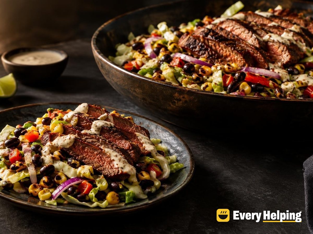 Cumin Flank Steak and Black Bean Cabbage Salad