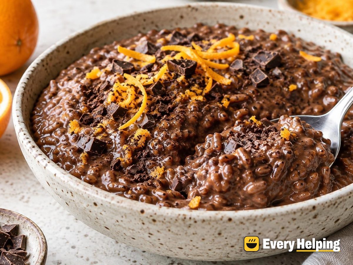 Creamy Chocolate Orange Rice Pudding