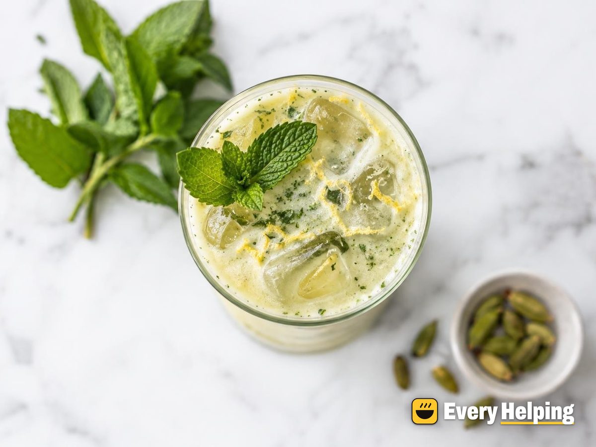 Iced Mint Cardamom Green Tea Eggnog
