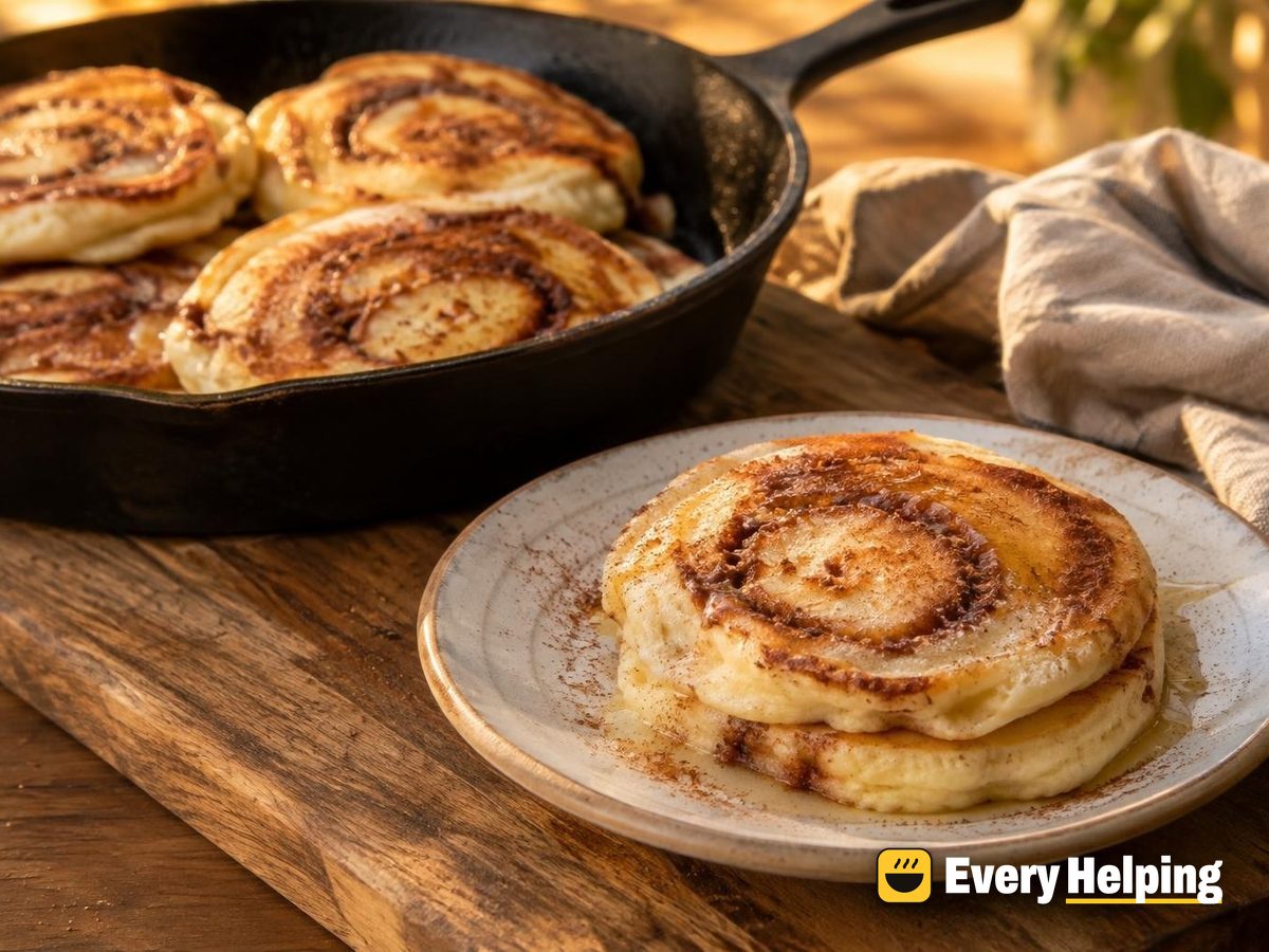 Fluffy Cinnamon Cottage Cheese Pancakes