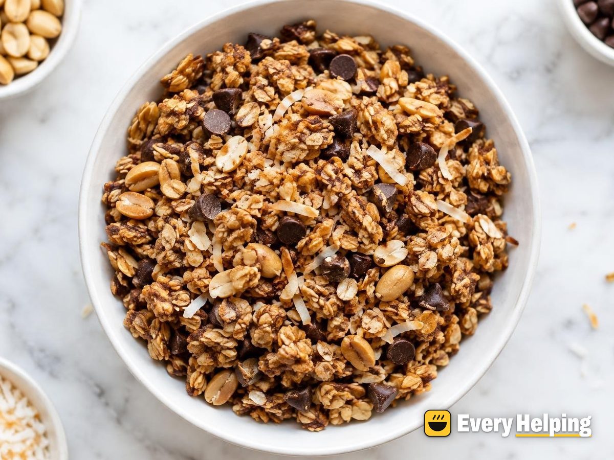 Peanut Butter Toasted Coconut Chocolate Granola