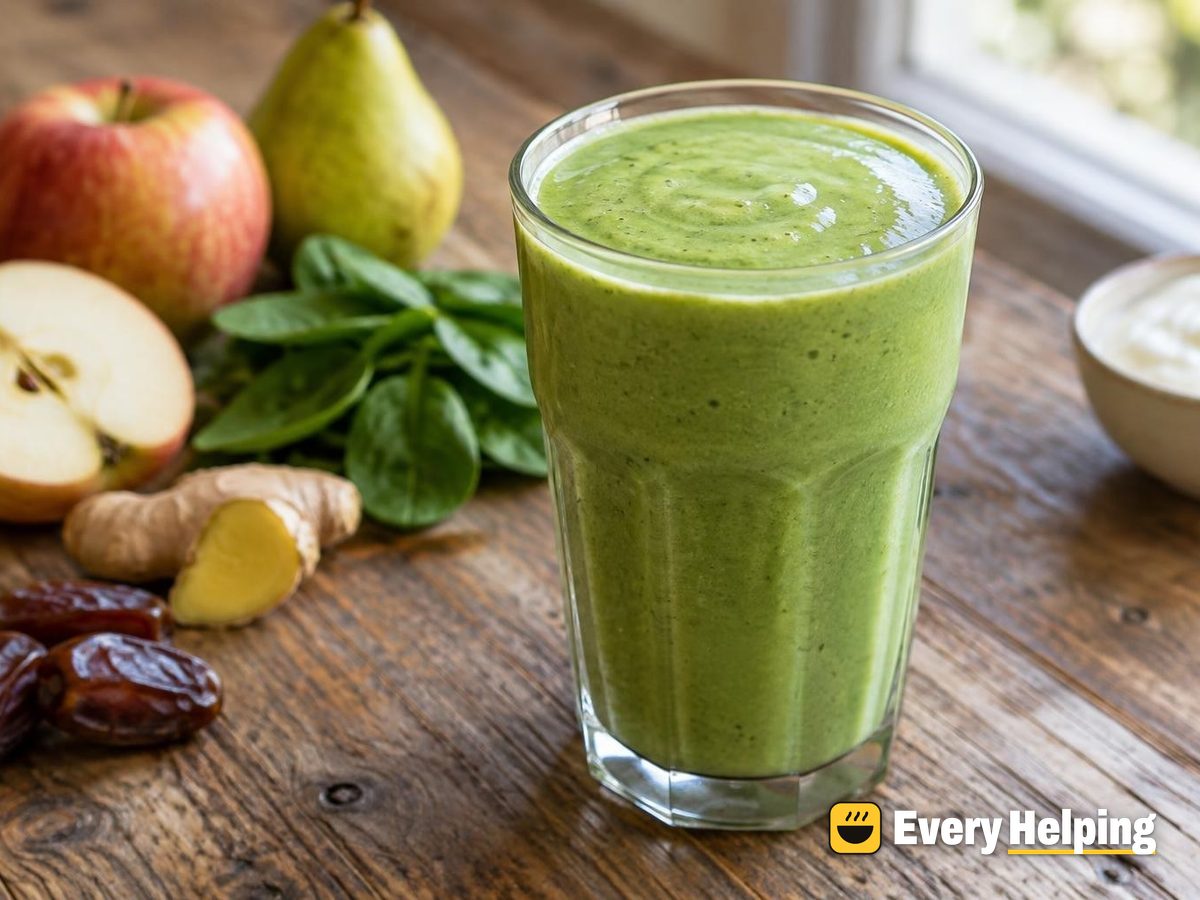 Apple Pear Spinach Ginger Green Smoothie