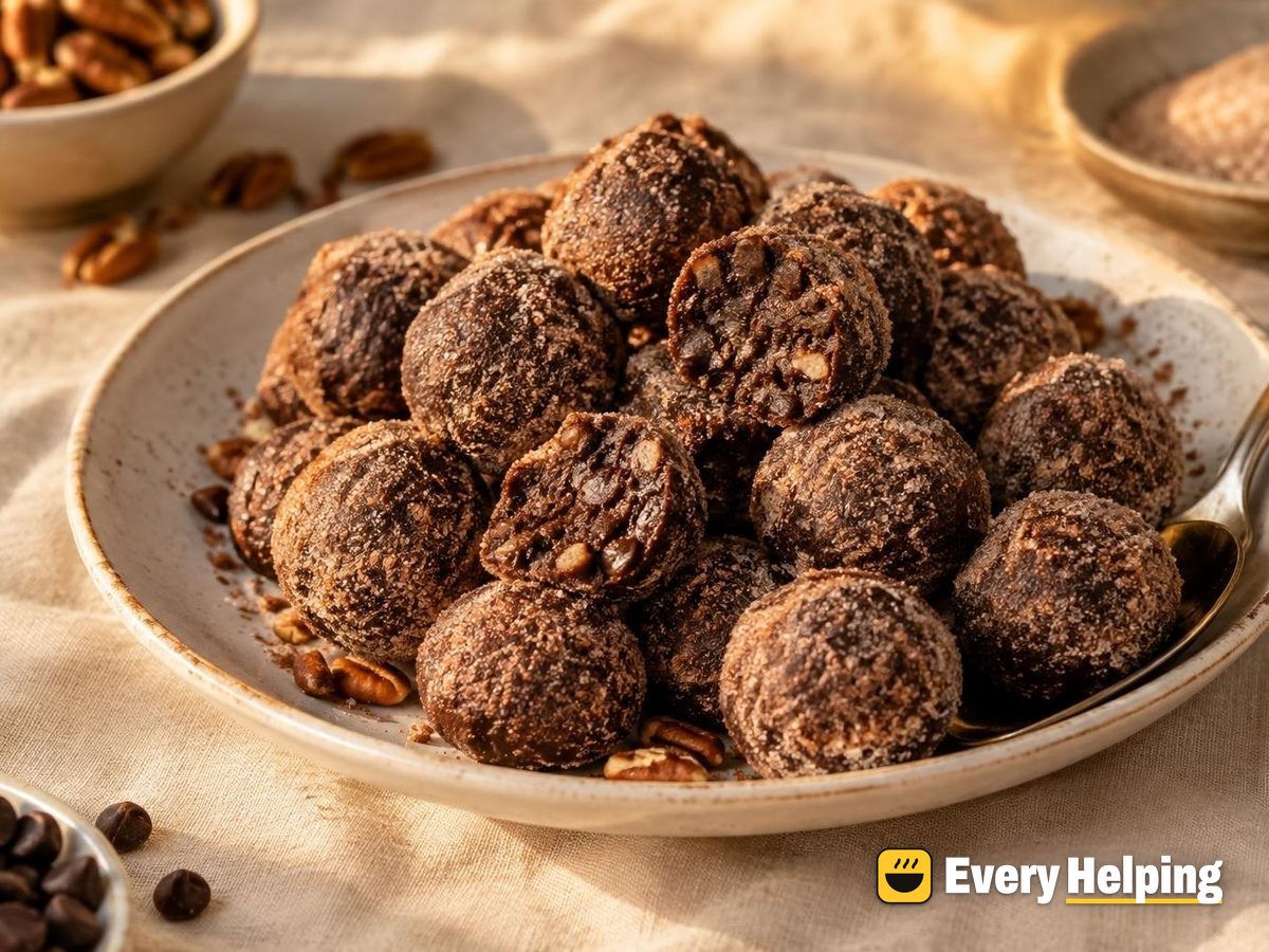 Snickerdoodle Cocoa Pecan Truffle Bites