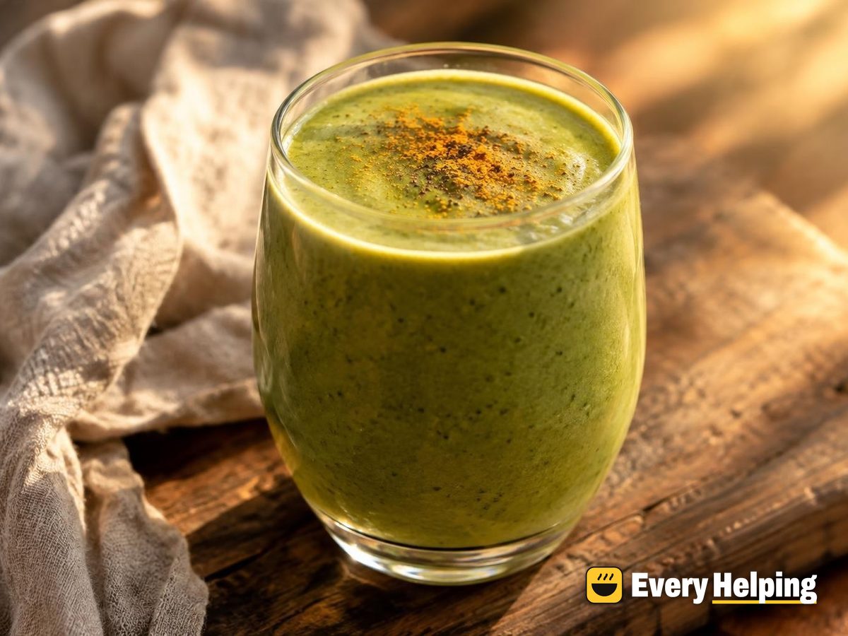 Spiced Kale Mango Pineapple Turmeric Smoothie