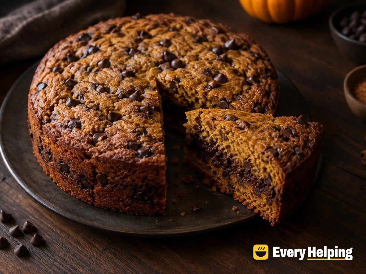 Spiced Pumpkin Snack Cake with Cocoa Layer
