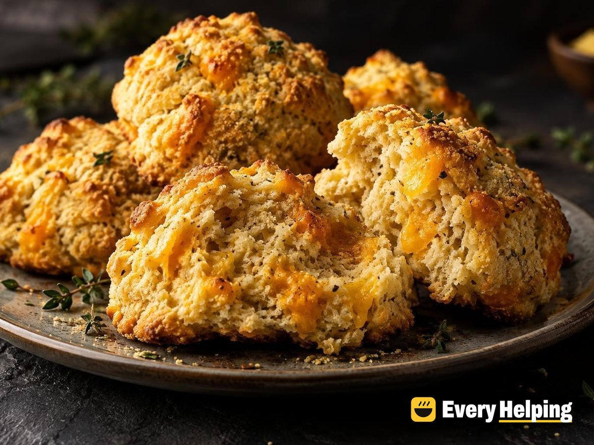 Cheddar Thyme Cornmeal Drop Biscuits