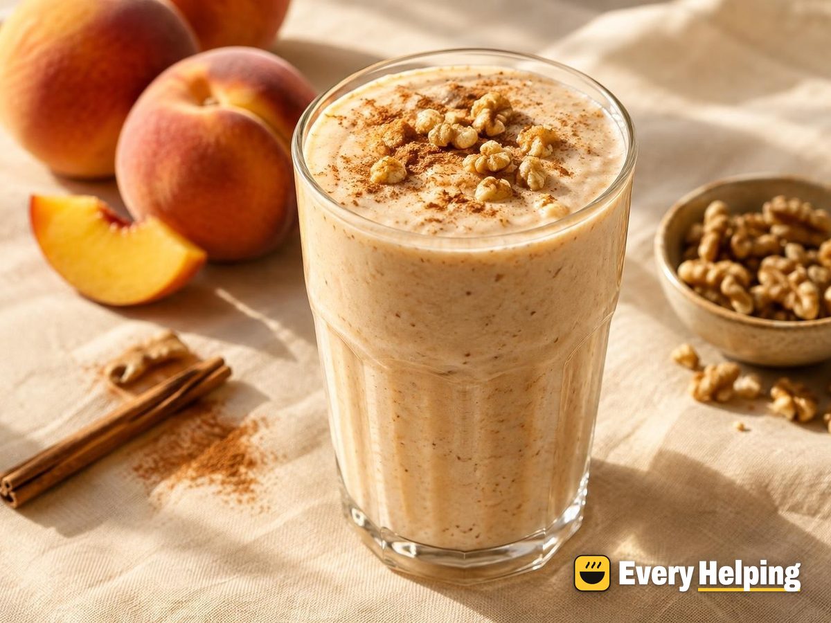 Cinnamon Peach Cobbler Protein Shake