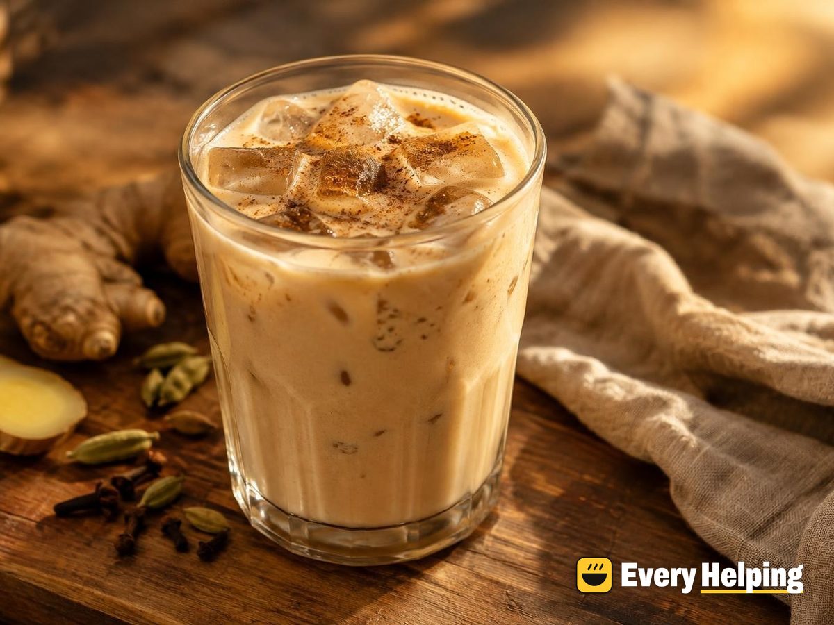 Iced Chai-Spiced Black Tea Eggnog