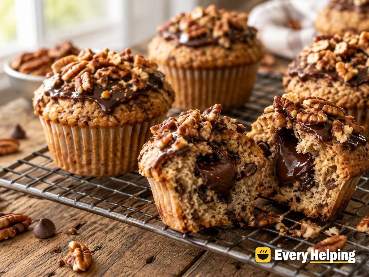 Maple Pecan Cupcakes with Cocoa Ganache Centers