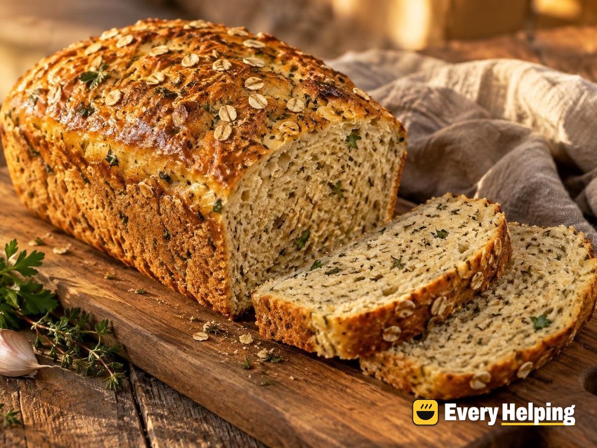 Garlic Herb Oat Sandwich Loaf