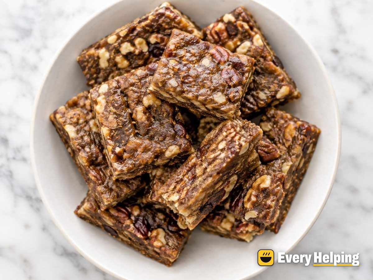 Cinnamon Walnut Date Pressed Bars
