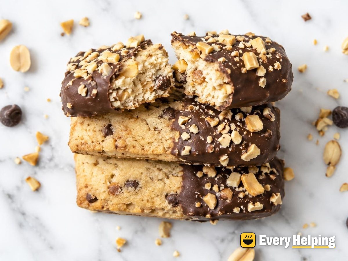 Salted Peanut Chocolate-Dipped Shortbread Fingers