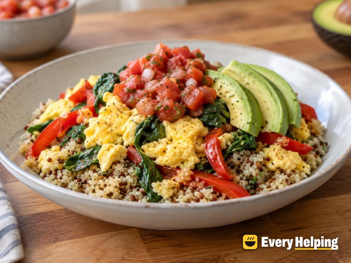 Quinoa Breakfast Bowls with Eggs and Salsa