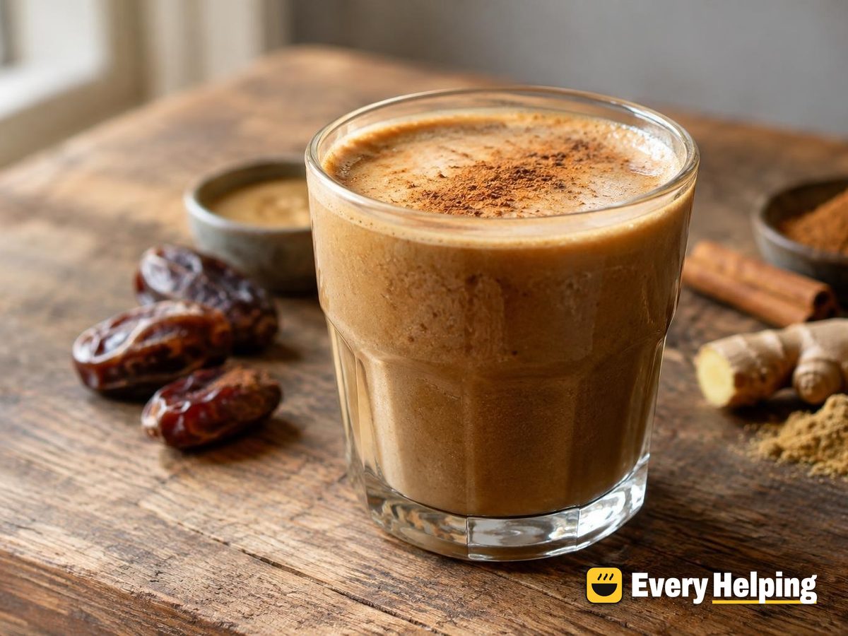 Spiced Espresso Soy Cortado with Dates