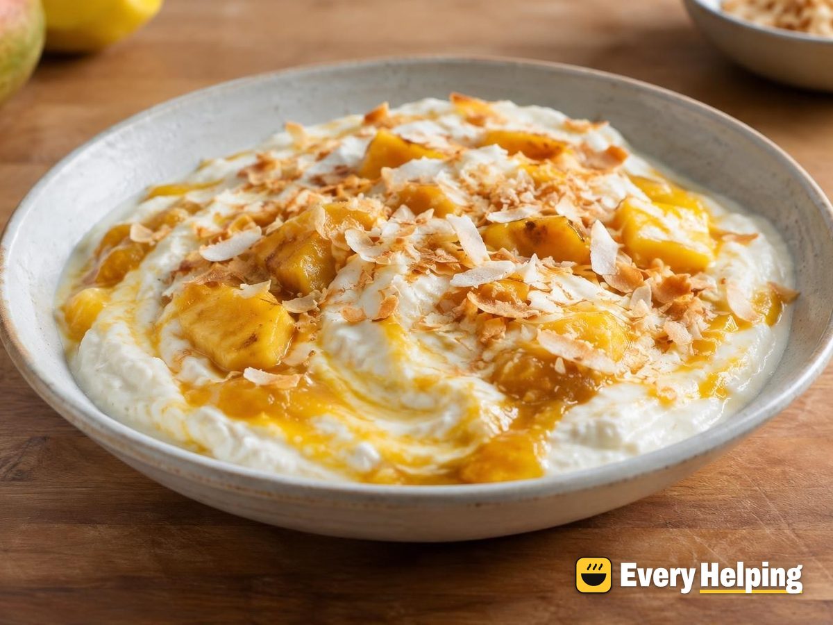 Creamy Whole Milk Yogurt with Mango Ginger Swirl