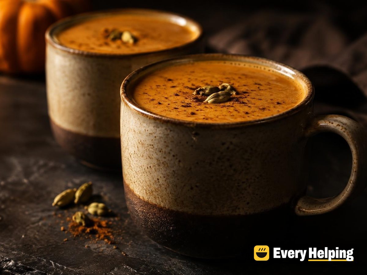 Velvety Pumpkin Cardamom Soy Chai