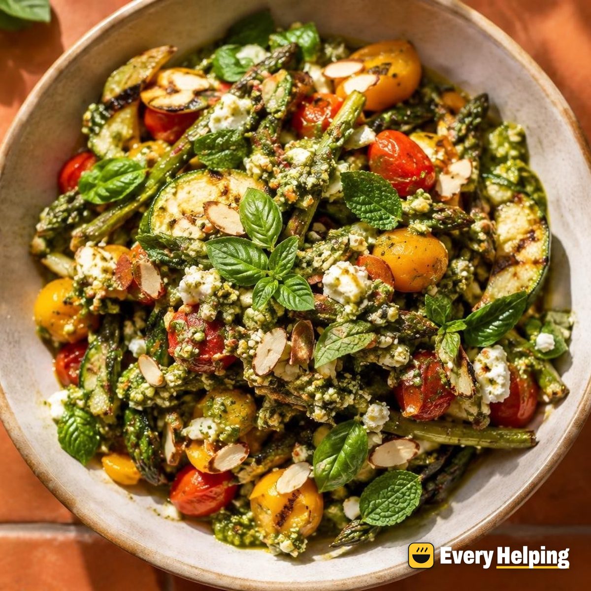 Basil Almond Pesto with Mint and Lime