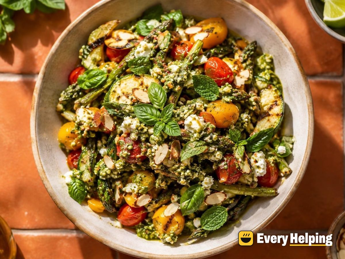 Basil Almond Pesto with Mint and Lime