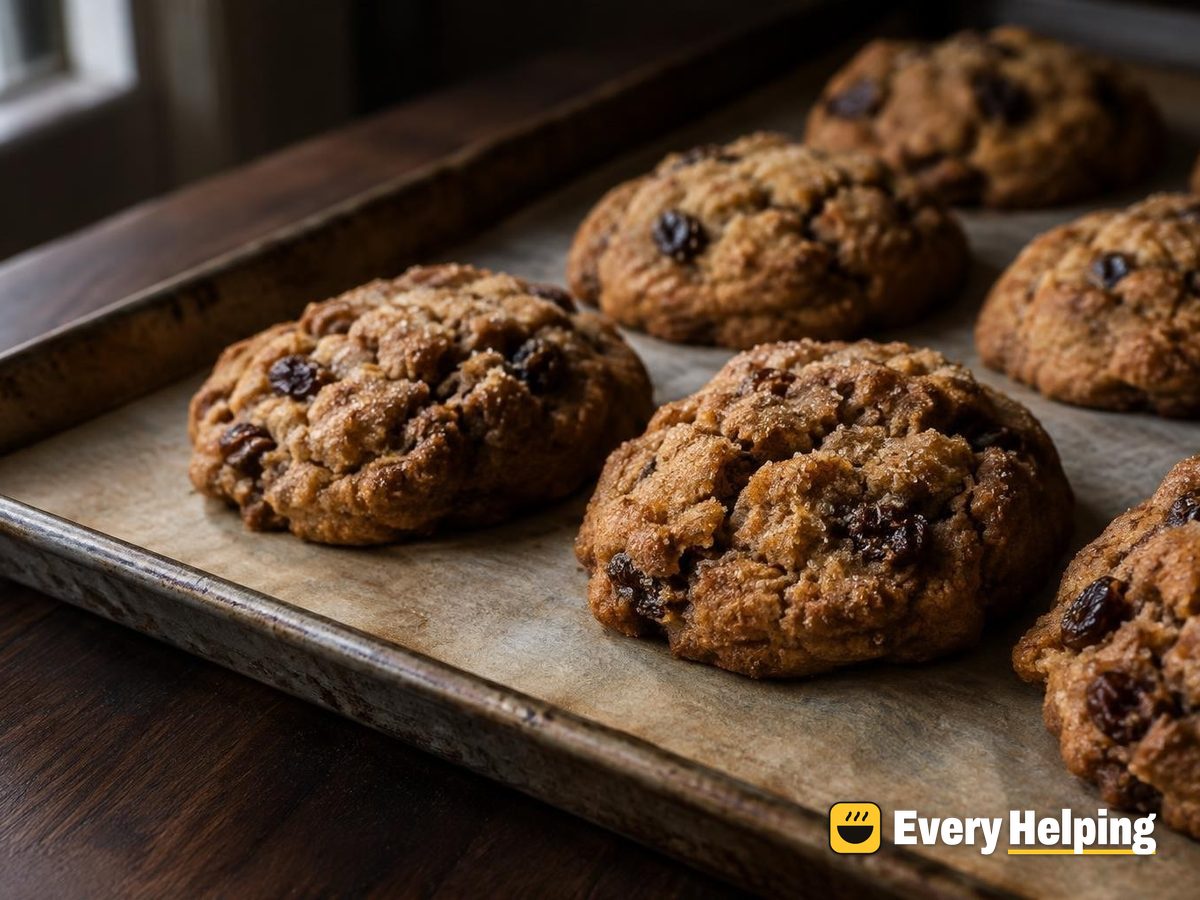 Soft Molasses Ginger Raisin Drop Cookies