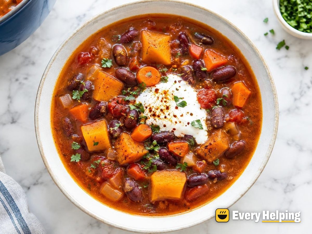 Spiced Kidney Bean and Butternut Tomato Soup