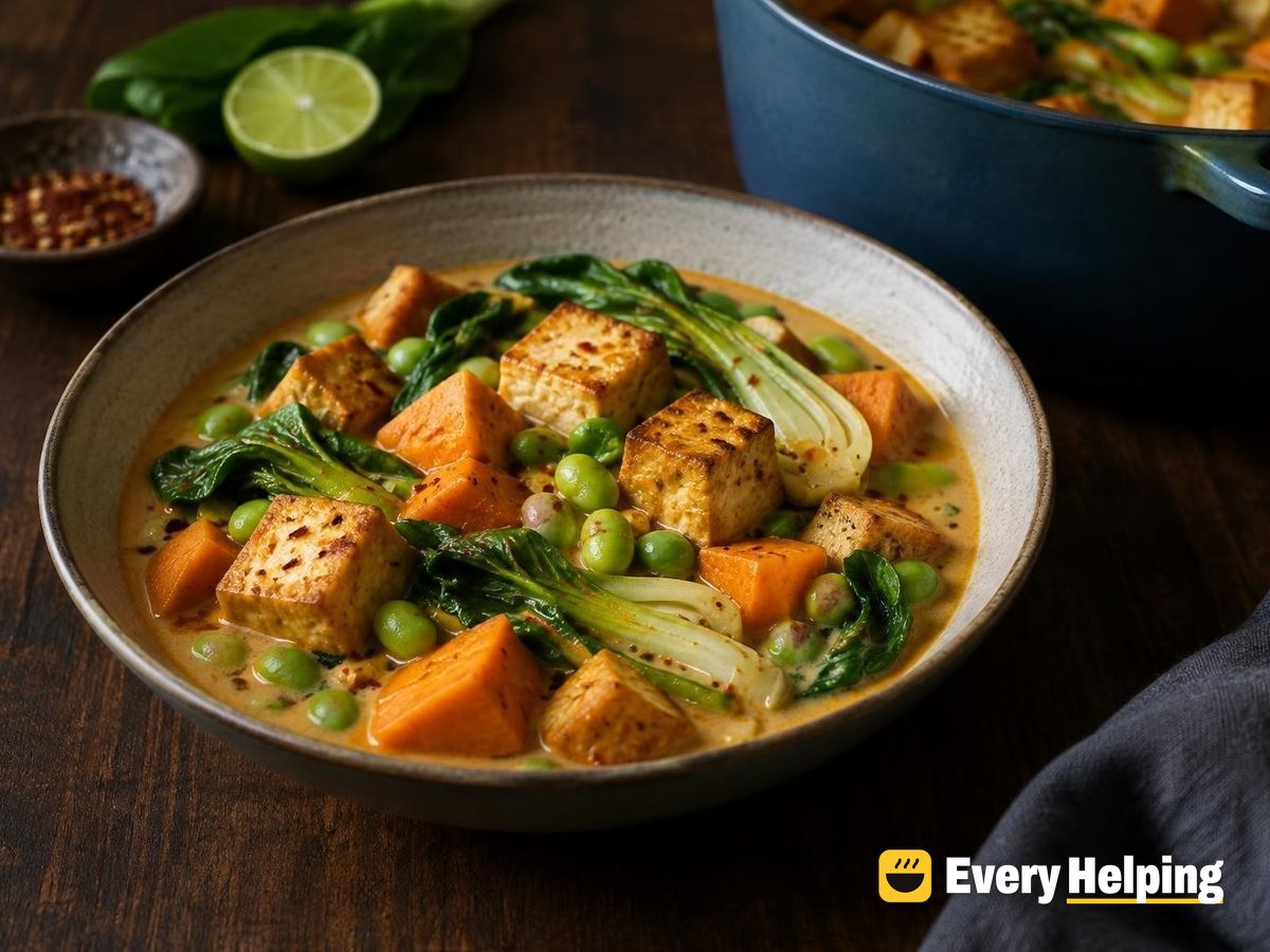 Thai-Style Coconut Tofu and Edamame Stew
