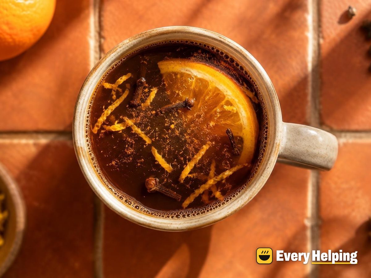 Orange-Clove Spiced Hot Coffee
