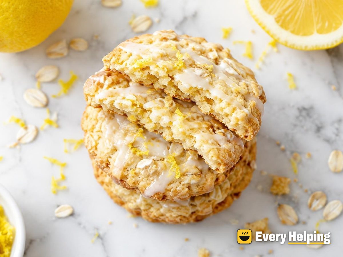 Lemon Oat Shortbread Cookies