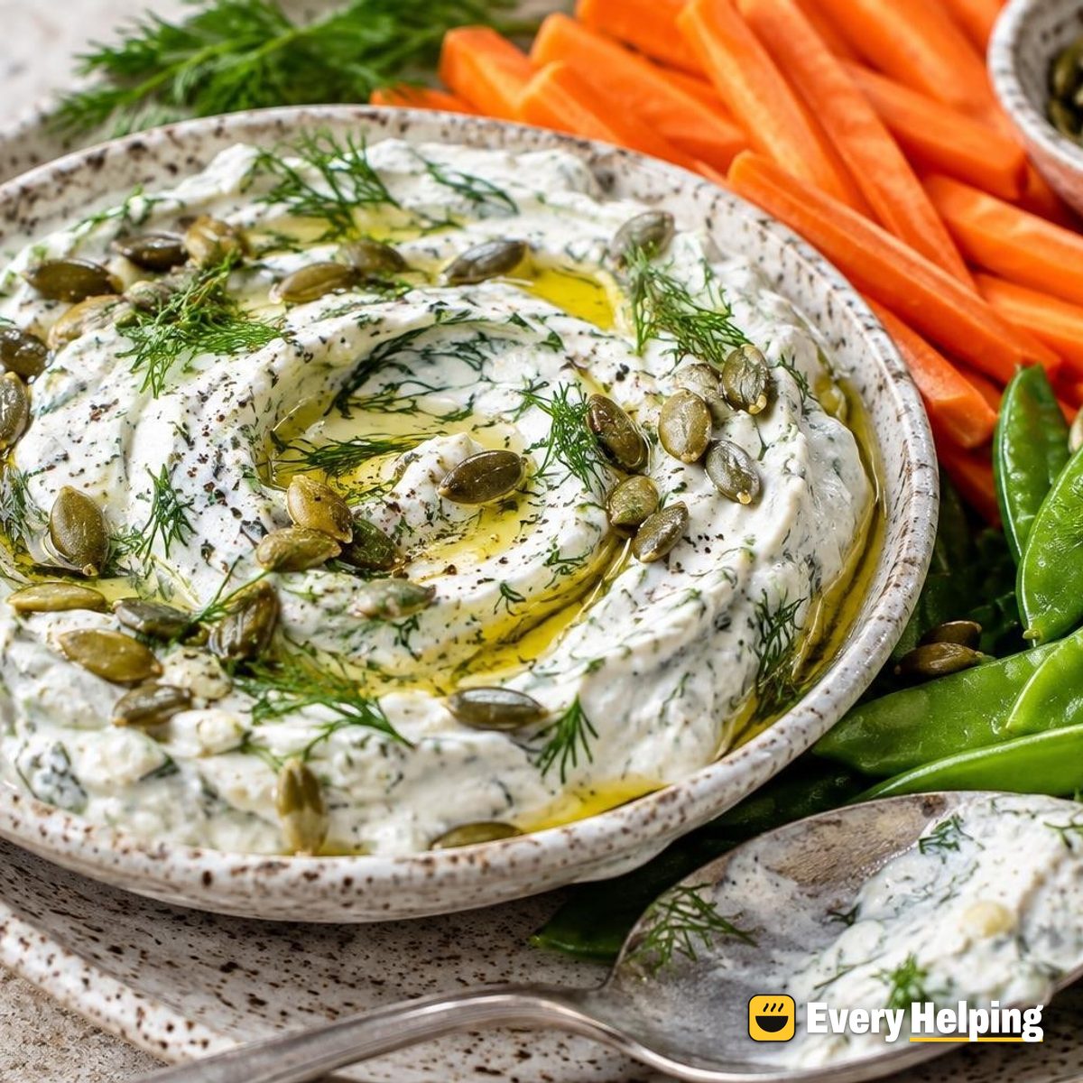 Dill-Garlic Labneh with Crisp Crudités