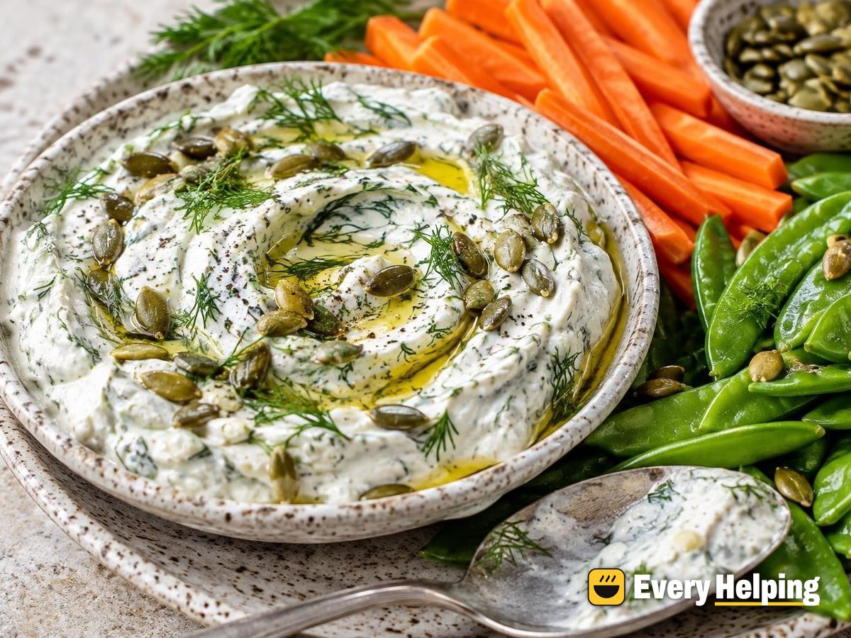 Dill-Garlic Labneh with Crisp Crudités