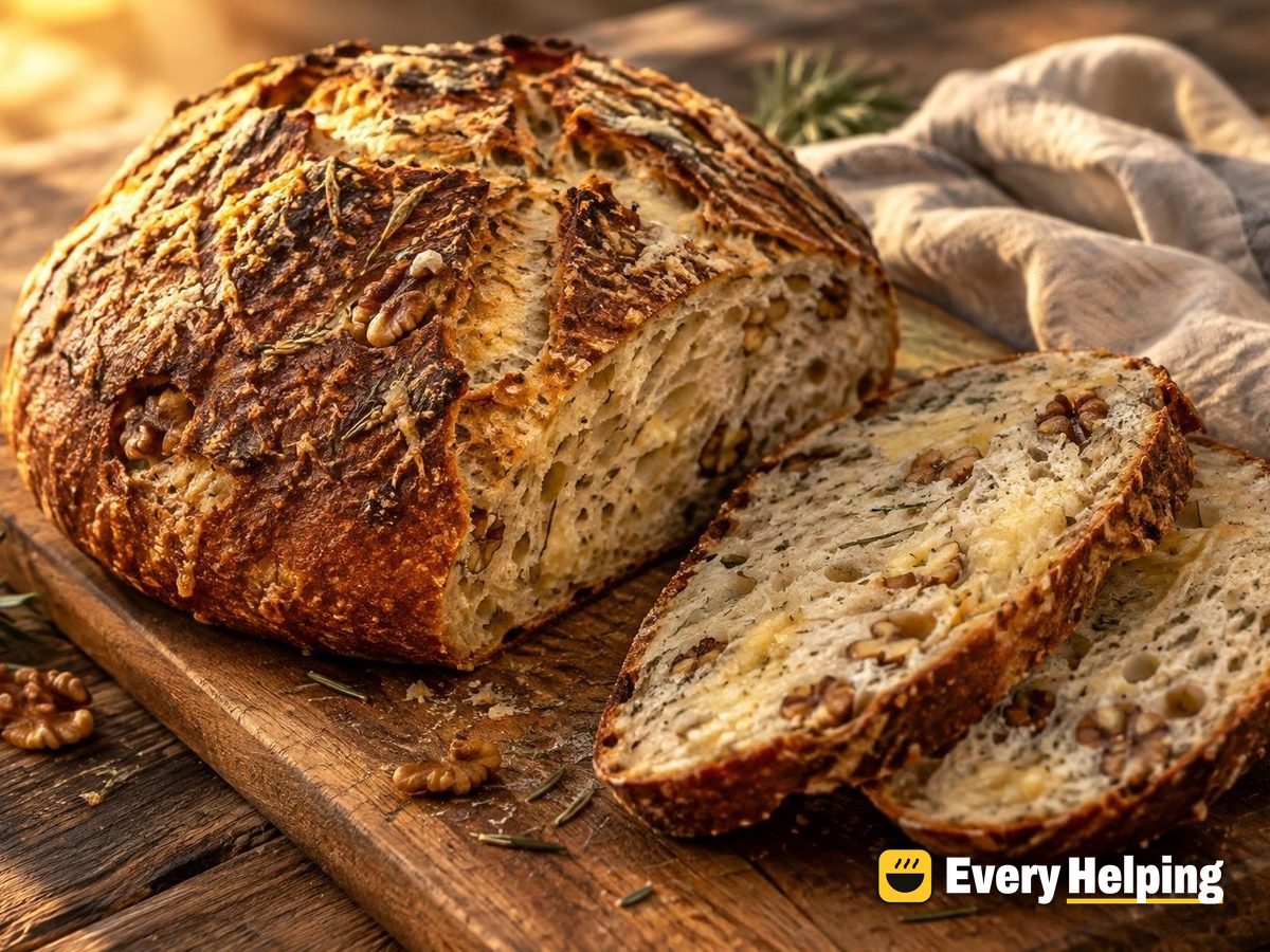 Parmesan Rosemary Walnut Sourdough Boule