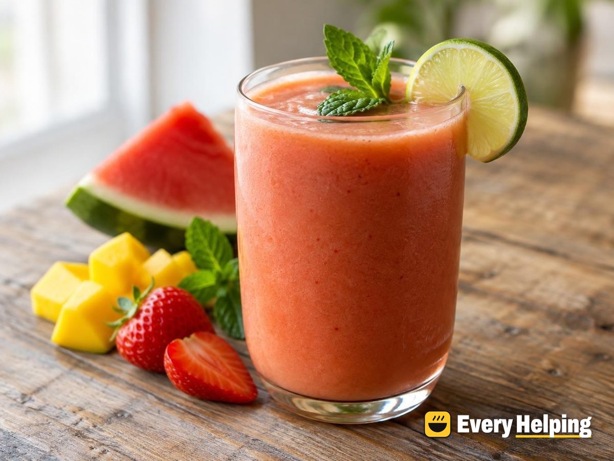 Mango-Strawberry Watermelon Agua Fresca with Mint