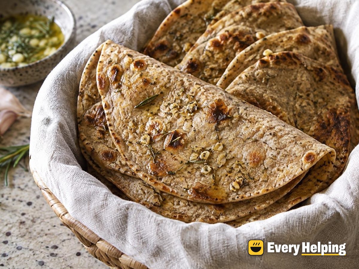 Rosemary Garlic Butter Rye Tortillas