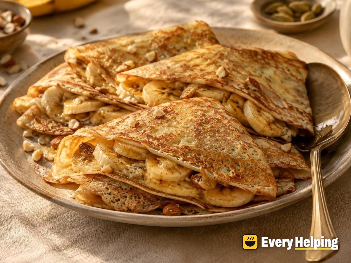 Blender Banana Oat Crêpes with Cardamom
