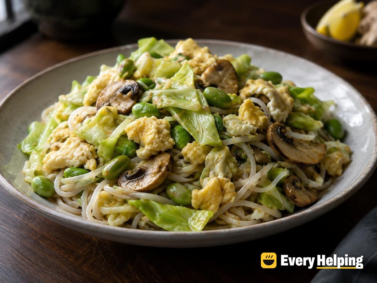 Lemon Ginger Egg and Cabbage Stir-Fry