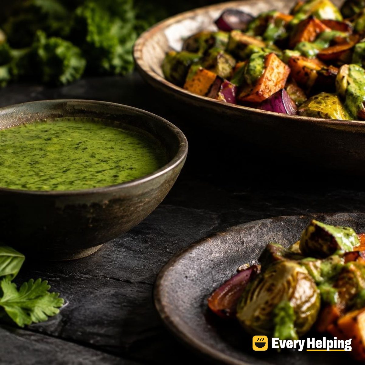 Green Herb Kale Lemon Vinaigrette