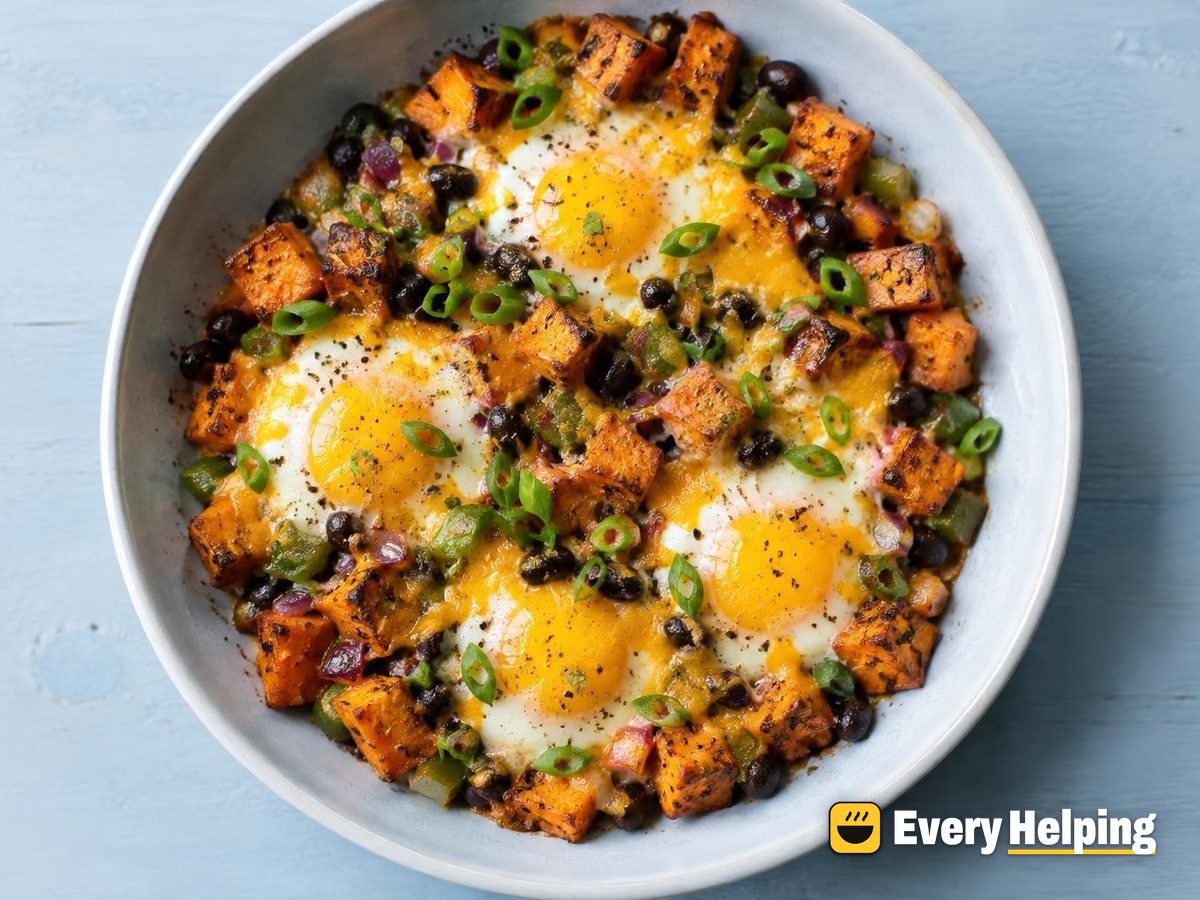 Southwest Sweet Potato Sheet-Pan Egg Bake