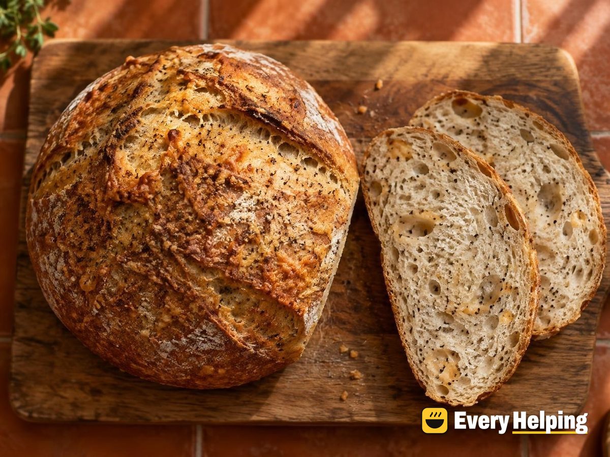 Spelt Sourdough Boule with Parmesan and Black Pepper
