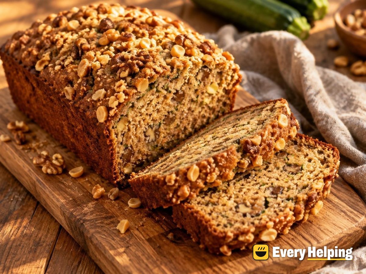 Peanut Walnut Zucchini Bread