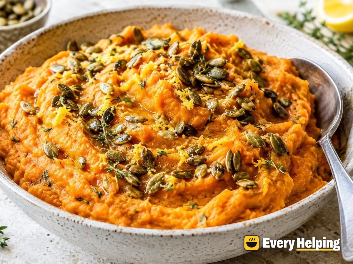 Lemon-Thyme Mashed Sweet Potatoes and Carrots