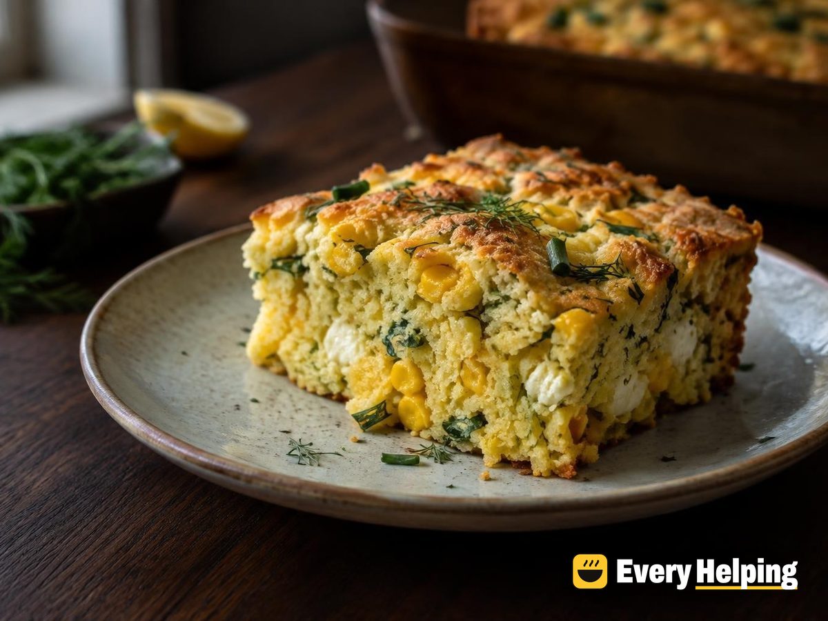 Lemon Dill Corn Kernel Cornbread Loaf