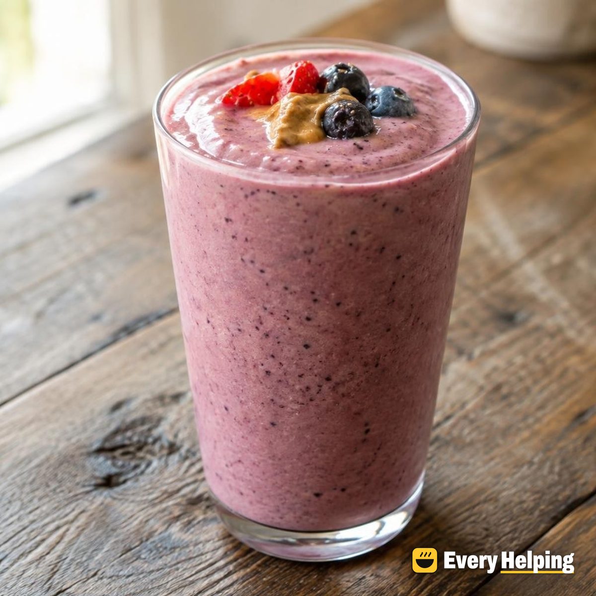Strawberry Peanut Butter Oat Protein Shake