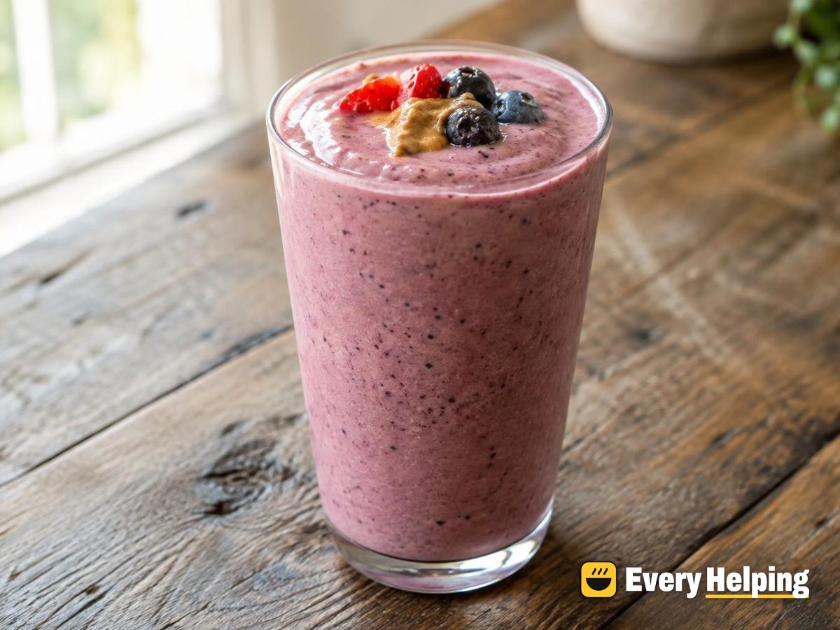 Strawberry Peanut Butter Oat Protein Shake