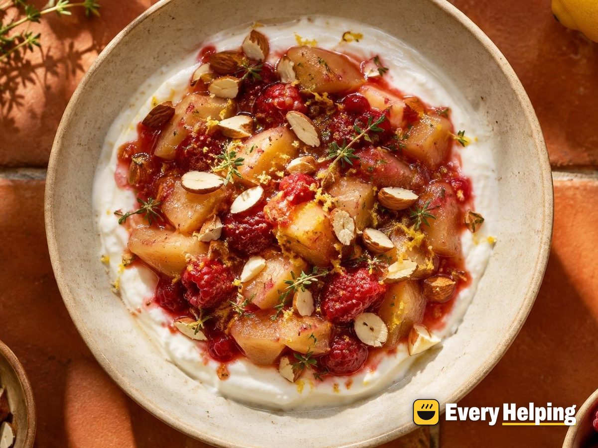 Pear-Raspberry Compote with Lemon and Thyme